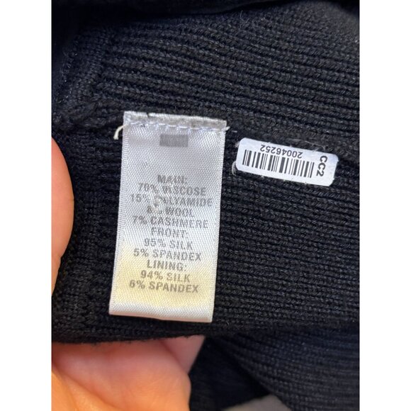 St. John Twin Sweater Set Black & Red Floral Print S/M 2p - Picture 10 of 10